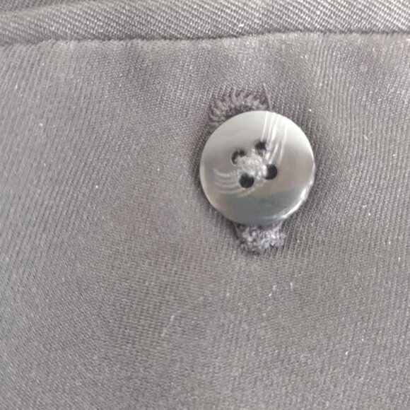 VAN HEUSEN DRESS SLACKS BLACK BUTTON BACK POCKETS, BELT LOOPS HOOK AND BUTTON 36 - Picture 7 of 15